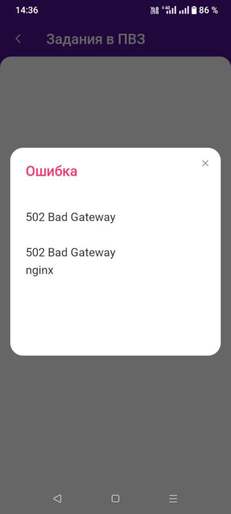 Wbk 502 bad gateway nginx
